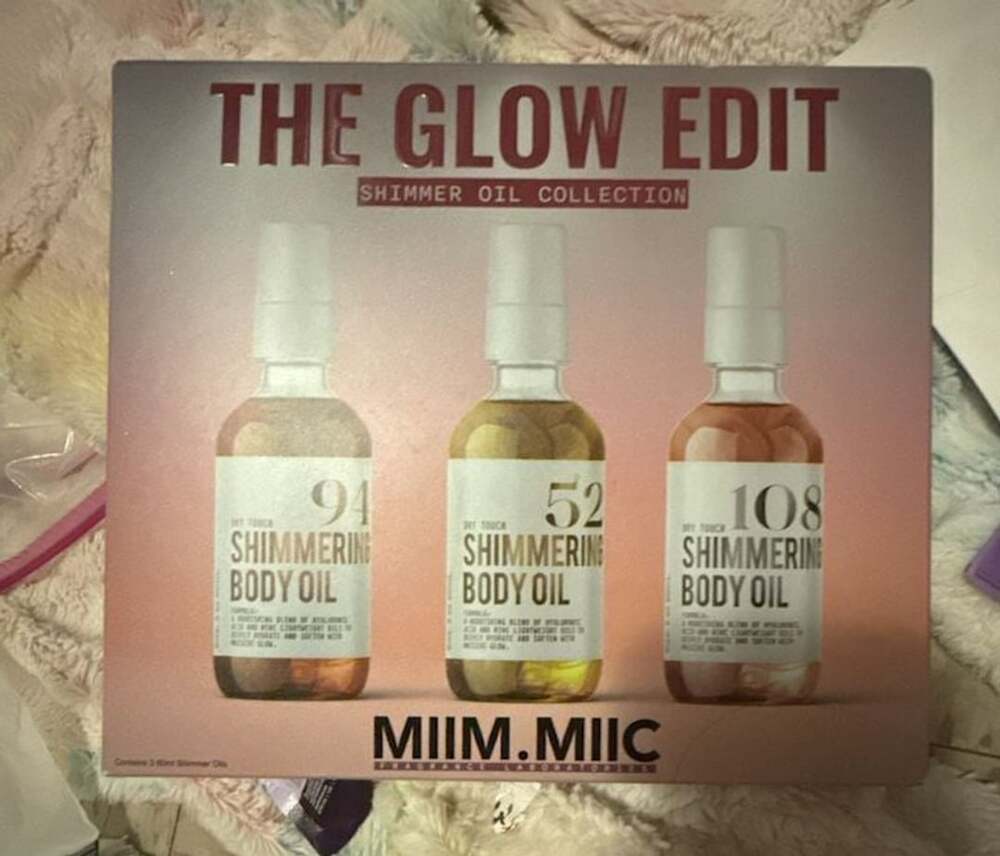 MIIM.MIIC The Glow Edit Shimmer Oil Collection Body Oil Trio New